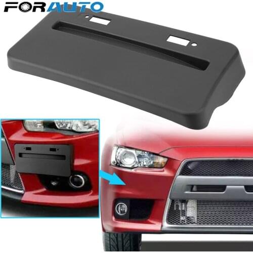 1Pcs ABS License Plate Frame Relocator Base Auto Front Bumper Install For Mitsubishi Lancer GTS EVO X 2008-2018 Car Accessories