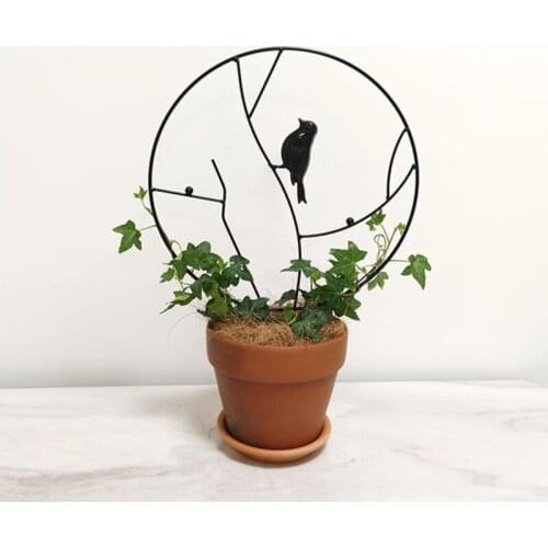 Climbing Plant Garden Taid Retro Potted Plant With Round Rustproof Metal Bird Durable Climbing Plant Support Garden Tool 30/35cm