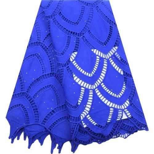 Blue Nigerian Laces Fabrics High Quality African Guipure Cord Lace Fabric For Wedding French Lace Fabric Water Soluble Lace 1819