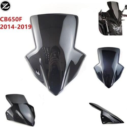 Windscreen For Honda CB650F CB 650F CB650FA 2014 2015 2016 2017 2018 Windshield Wind deflector Flyscreen Protector with Bracket
