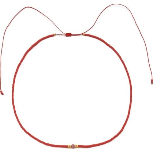 ZMZY Bohemian Short Collar Chokers Necklaces For Women Adjustable Bijou Ethnic Statement Glass Beads Miyuki Necklace Gift