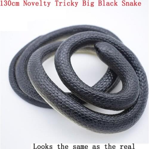 1Pcs Novelty Tricky Toy 130cm Full Solid TPR Soft Snake Any shaping/material safety&environmental without odor Playing Joke Toys