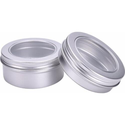 1PC New Aluminium Lip Balm Pots Makeup Cosmetic Cream Jar Pot Bottle Container 100ml/150ml Plastic Tin Jar Container Can Pot Box