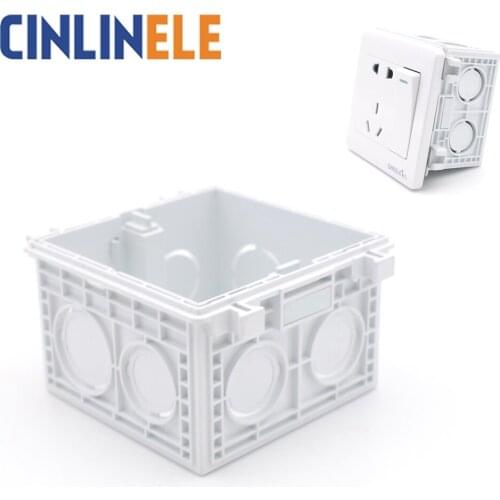 1Pcs Luxury Wall Switch House European Socket Lvory White Brief Art Weave Light Switch House 86mm*86mm