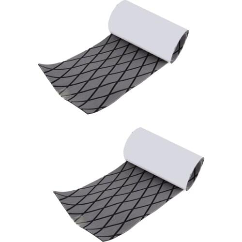 2PCS 190cm x 35cm x 0.6 cm EVA Foam Boat Yacht Flooring Teak Decking Sheet /Pad for RV Car, Marine Accessories, Grey