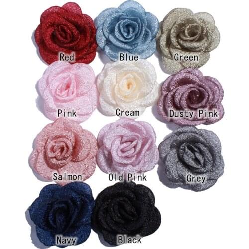 30pcs / lot , 5.5cm hot sale chiffon flower DIY broiled flower headdress accessories for children Hair accessories