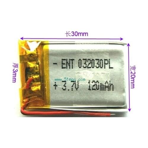 302030 Bluetooth headset 032030 smart watch core 120 mA built-in 3.7V polymer lithium battery