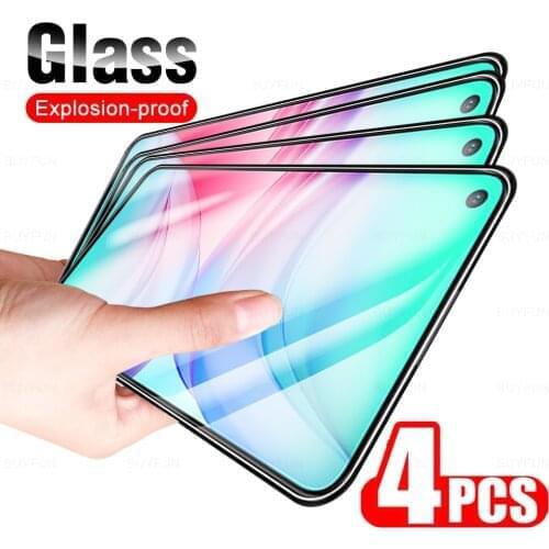 4Pcs Tempered Glass For Infinix Hot 10 9 8 Play Pro Lite Hot10 Hot9 8Lite 10Play Safety Phone Screen Protector Explosion-proof