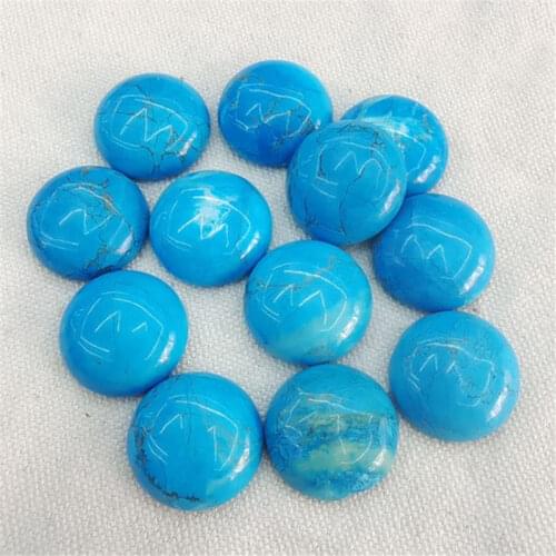 7PCS Nature Blue Jasper Cabochons Round Shape 25MM DIY Jewelry Findings No Hole Hot Accessories For Women Designs Free Shipping