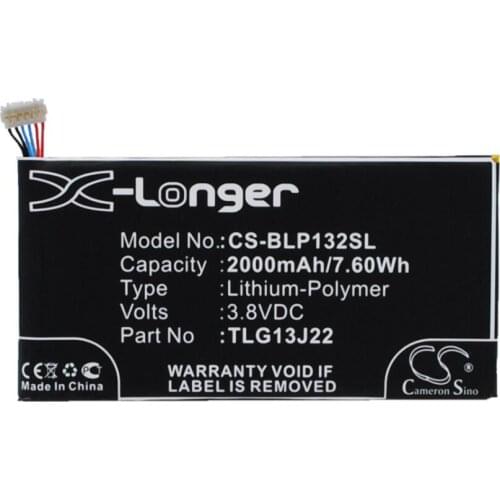 Cameron Sino 2000mah battery for BLU L132L Life ONE X WIKO Darkfull TLG13J24 TLG13J22 batteries