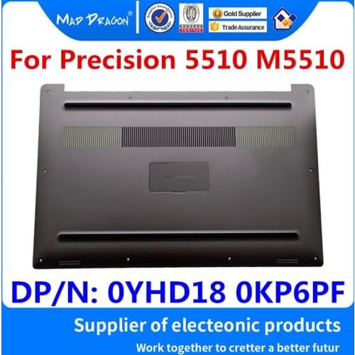 MAD DRAGON Brand Laptop NEW silver Bottom Base Bottom Cover band Nameplate Assembly for Dell Precision 5510 M5510 0YHD18 0KP6PF