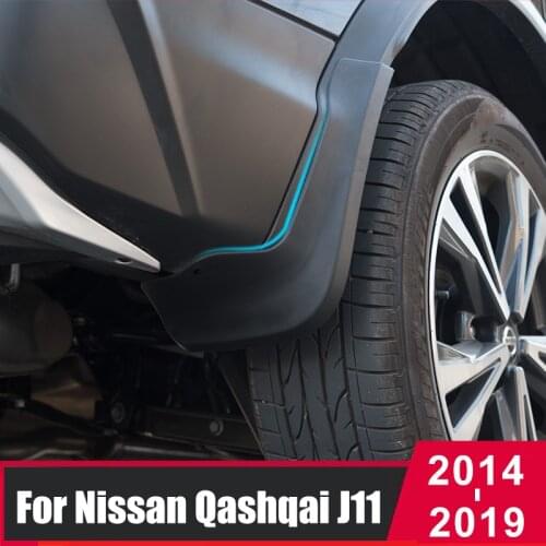 Car Mudflaps Splash Guards Car Mud Flaps For Nissan Qashqai J11 Mudguards Fender 2014-2017 2018 2019 2020 Front & Rear Protector