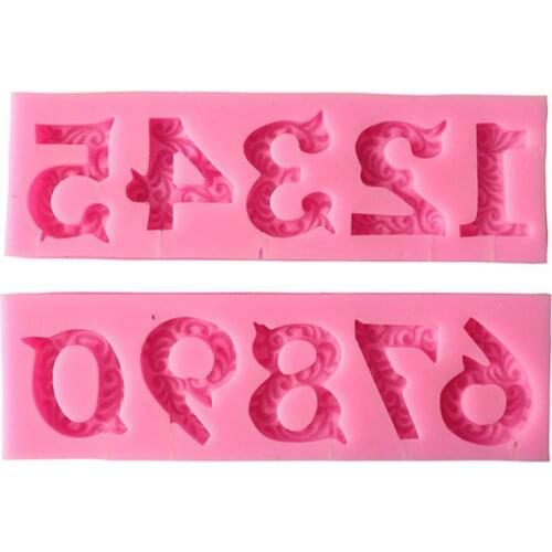 0-9 Numbers Birthday Digital Mold Lollipop Mould Number Shape Silicone Cake Mold Chocolate Mould Birthday Cake Tools