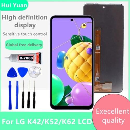 For LG K42/K52/K62 LCD Display Touch Screen Digitizer Panel Assembly With Frame Replacement Parts