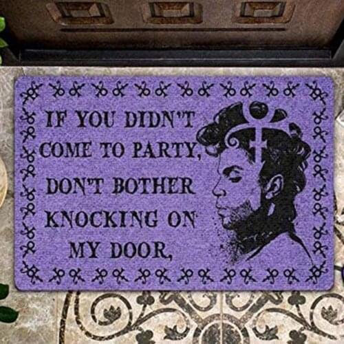 Purple Rug Doormat Clean Easily Abrasion Resistance Polyester Funny Text Doormat Floor Mat Rug Indoor Bedroom Purple Rug