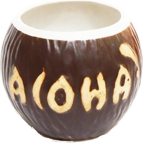 Tiki Ceramic Mug Coconut Shape Mug For Gifts Cups And Mugs Collection New Year Decoration