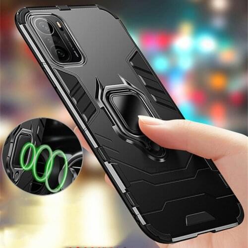 KEYSION Shockproof Armor Case For Redmi Note 10 Pro 5G 10S Ring Stand Silicone Back Cover for Xiaomi Redmi Note 10 4G 10 Pro Max