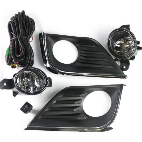 5Pcs Front Bumper Fog Light Lamp Cover Bezel with Switch Wiring Harness Kit Car 12V Fit For Nissan Altima 4 Door 2016 2017 2018