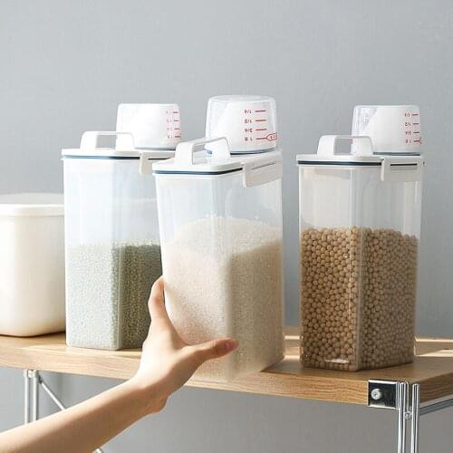 Household kitchen cereals sealed storage box storage tank flour bucket rice cylinder