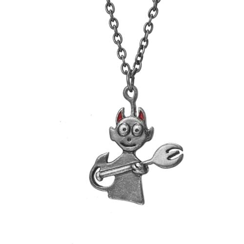 Korean Fashion Cute Devil Angel Wing Hip Hop Stainless Steel Necklace Man Boyfriend Gift Decoration On The Neck Vintage Jewelry