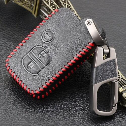 3 Button Leather Key Fob Shell Cover Case For Toyota Camry Corolla Avalon Rav4 Land Cruiser Car Remote Key Holder Protector