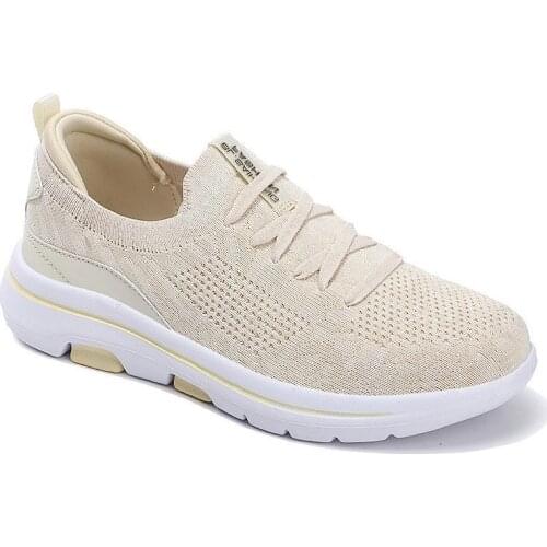 Lightweight Sneakers Knit Women Casual Flat Walking Comfortable Summer Breathable Outdoor Fashion Lace Up Plus Size 35-42