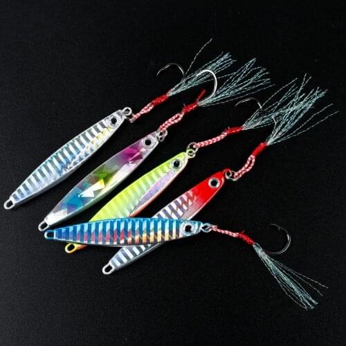 Sougayilang 21g Metal Jig Fishing Lure Slow Cast Jigging Spoon Hard Lead Artificial Shore Lead Metal Bait Sea Fishing Tackle