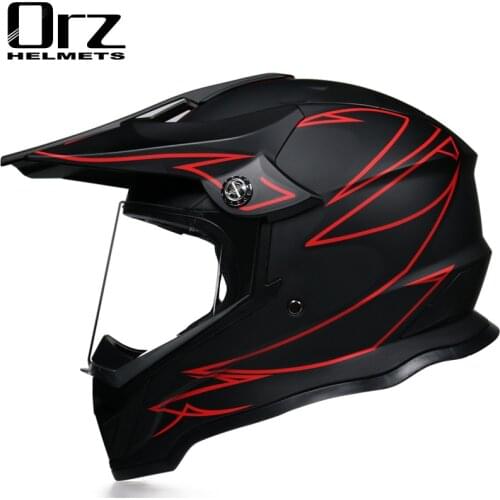 DOT Motorcycle Adult Motocross Off Road Helmet ATV Dirt Bike Racing Helmet Black Red Casque Motorbike Protective Helmets