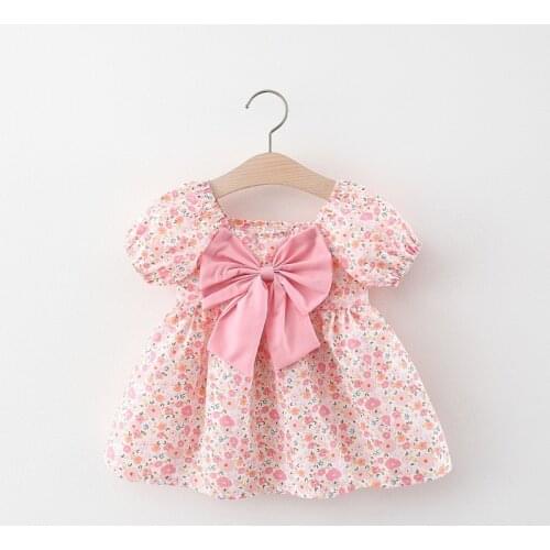 Summer newborn baby girl clothes outfit floral dress costume for 1st baby girl birthday clothing babies princess party dresses