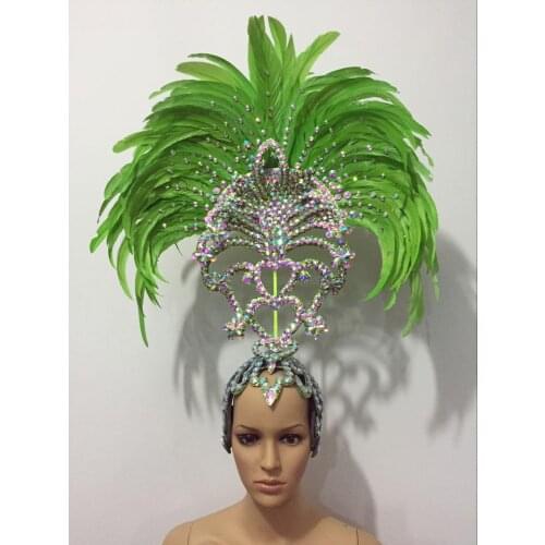 Feather clothing Stage performance catwalk carnival Headdress flower pubs party Mens wear womens clothing