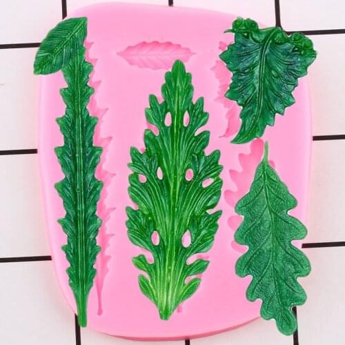 Leaf Silicone Mold Leaves Cupcake Topper Fondant Cake Decorating Tools Chocolate Gumpaste Moulds Candy Resin Clay Moulds