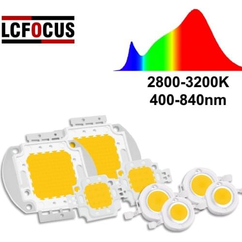LED Plant Growth Lamp Chip COB Full Spectrum 400-840nm 1W 3W 5W 10W 20W 30W 50W 100W Plant, Vegetable, And Flower Seeding Growth