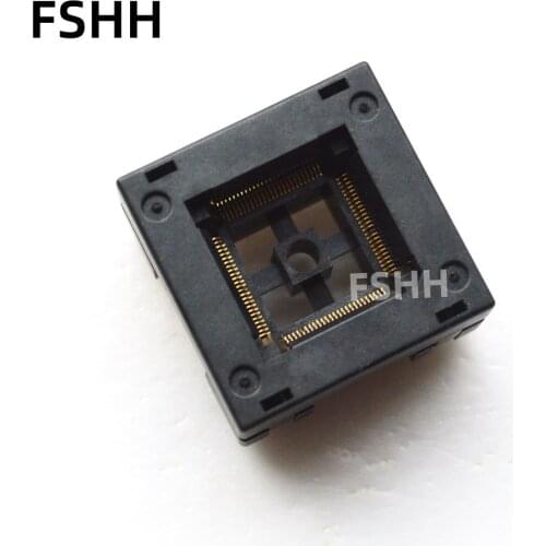 Open top Shrinked QFP100 test socket TQFP100 LQFP100 ic test socket Pitch=0.5mm Size=14x14mm/16x16mm