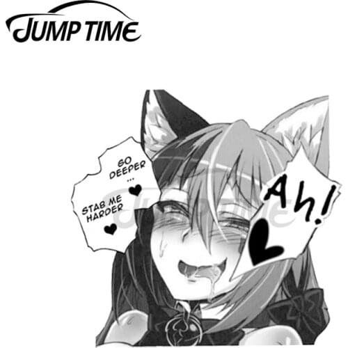 Jump Time 13 x 10cm For Waifu Anime Sexy Girl Personality Creative Car Stickers Vinyl Material Decal Car Accessories Decoration