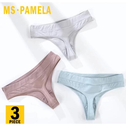 XPAY 3 Pcs Cotton Woman Underwear Thongs Lingerie High Quality Low Waist Soft Female Panties T-back G-string 2020 New