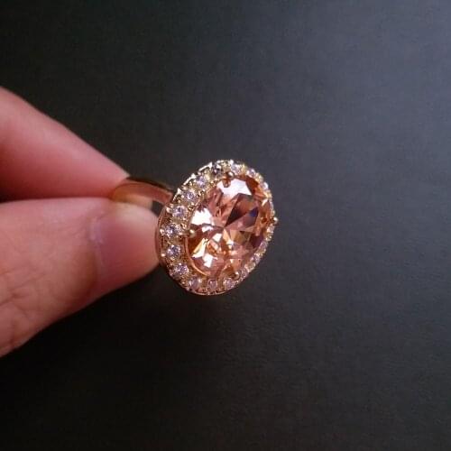 Fashion vintage Crystal Rings for women New trendy retro Rhinestone stone Ring classic copper Rings female engagment gift