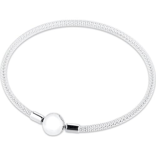 GPY Bangles for Women Mesh Bangle Bracelet Accesorios Mujer Joyas de plata 925 Sterling Silver Jewelry Lover Gift