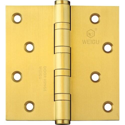 1 piece Satin Brass Finished Door Hinge Brass Material (4inch*4 inch *3.0 mm)