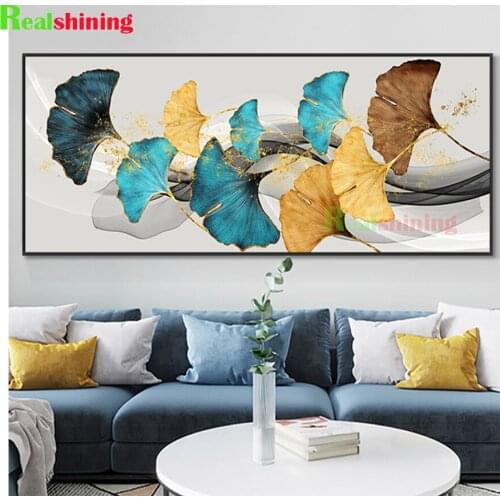 100% round Diamond Painting Hot selling home art, Golden leaves Full square Rhinestone of Picture Diamond mosaic,2021 Gift,N1568