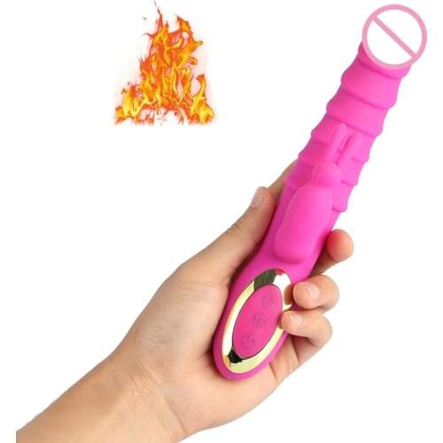 12 Speeds Charging Smart Heating 3 Motor Dildo Vibrator Clitoral Stimulator Triple vibrating G Spot Vaginal Massager Sex Toys A3