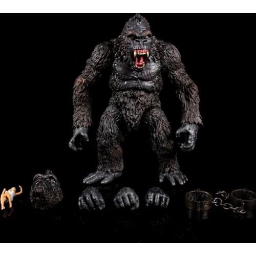 18cm Kings Monkey Kongs Articulated PVC Figure Model Toys Black And White Version Figurine Collection
