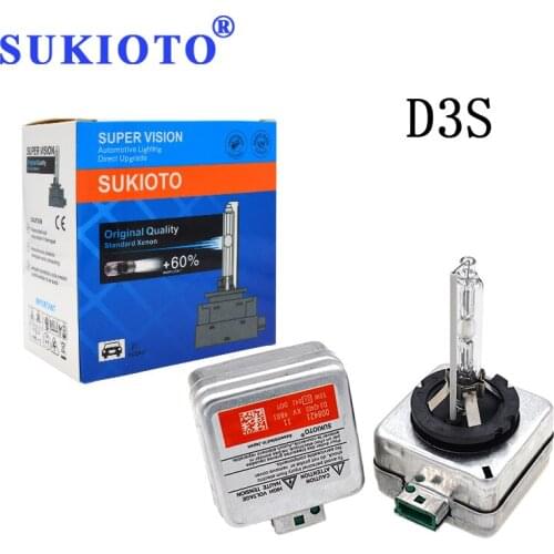SUKIOTO 2PCS High Quality OEM 55W D3S HID Xenon Bulb D1S D3S 66340 Car Headlight Headlamp 55W D2S D2R D4S D4R Replacement Lamp