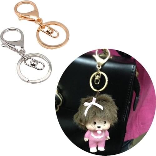 20 Pcs Key Ring 30mm Keychain Long 65mm Buckle Lock Hooks Keychain Earrings for Jewelry Making Finding DIY Key Chain Accessories