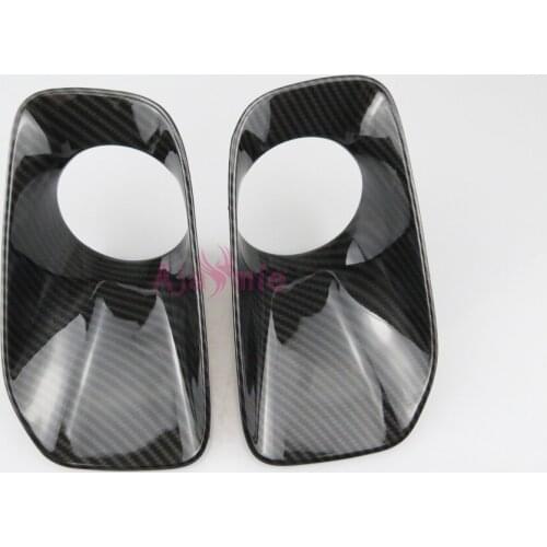 2016-2017 Carbon Fiber Color Front Fog Lamp Cover Light Trims Protector ABS Chrome Car Styling For Jeep Renegade Accessories