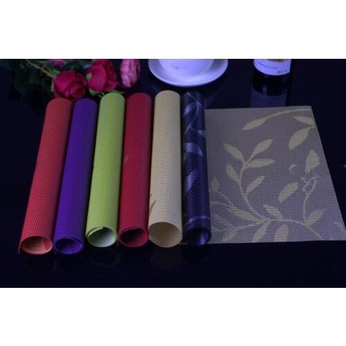 6pcs/lot Flower Designs PVC Quick-drying Placemats Insulation Mats Coasters Kitchen Dining Table Mat OK 1072