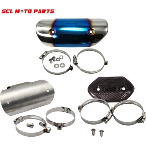 ALconstar-Motorcycle Exhaust Protector Heat Shield Cover For AK Yoshimura AR SC Exhaust Muffler Link Pipe Cover