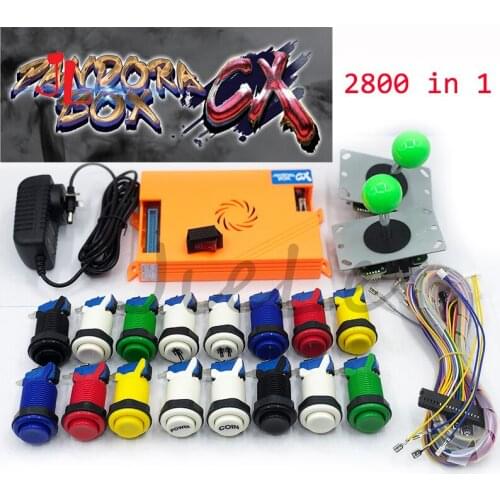 Arcade Pandora Box CX 2800 Games in 1 HAPP Type Buttons 2 Players Joystick Arcade Diy Kit Parts Button