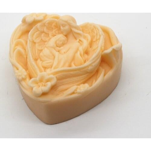 C773Heart-shaped mother-child soap mould soap mold cake mold chocolate mold