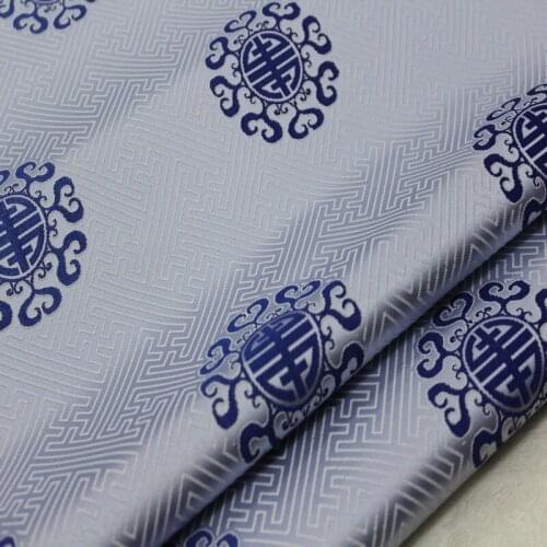 CF920 High-quality Blue Chinese Style Brocade Jacquard Fabric Mens Jacket/Home Textile/Decoration Clothes DIY Materials