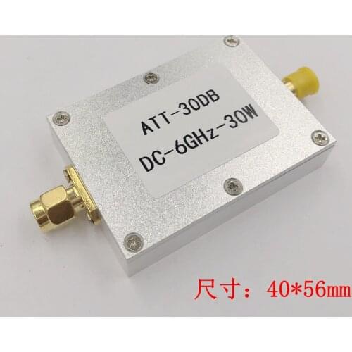 Dc-6ghz 30W 30dB Fixed Attenuator RF Attenuator Used with Power Meter Spectrum Analyzer